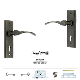 M5A41 - 2 Lever Lockset 6" Irn Ant Nickl -M5A41_o_T
